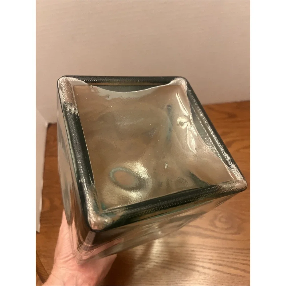Vintage Green Glass Apothecary Jar 9